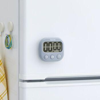 デジタルタイマー抗菌でか見えタイマーブルーグレー 3個セット 送料無料 即日発送-5