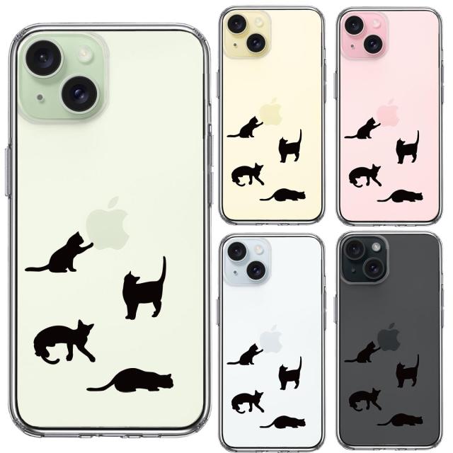 iPhone15Plus ケース クリア 陽だまりのにゃんこ ねこ 猫 スマホケース 側面ソフト 背面ハード ハイブリッド  送料無料-1