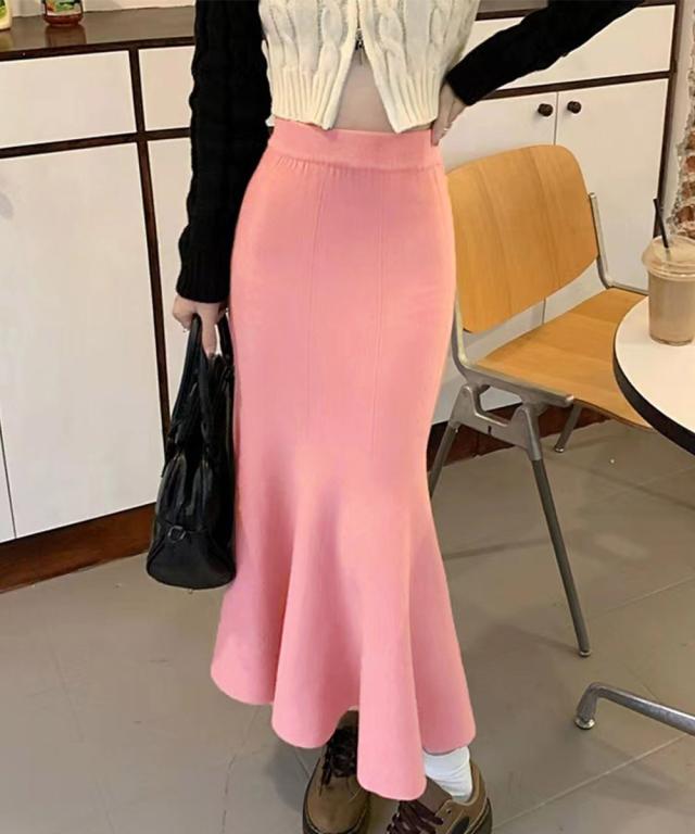 ニットスカート マーメイドスカート 送料無料 即日発送-9