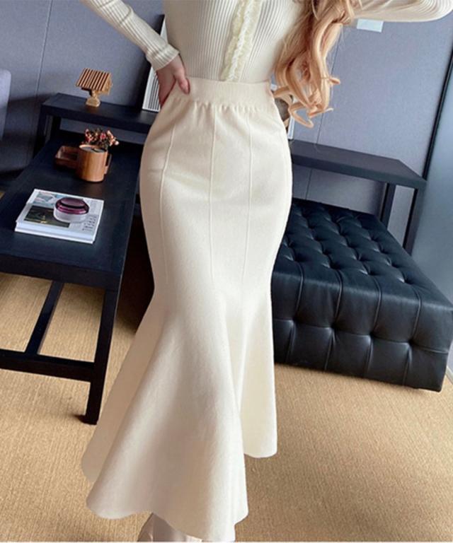 ニットスカート マーメイドスカート 送料無料 即日発送-6