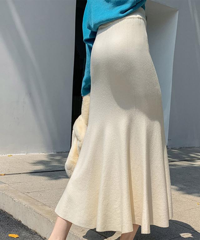 ニットスカート マーメイドスカート 送料無料 即日発送-7