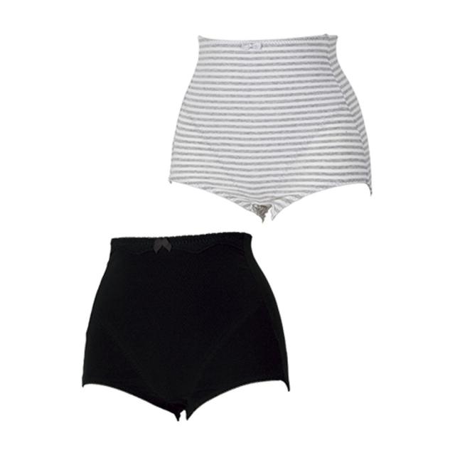 ピジョン 産後はくだけ おなか+ヒップすっきりショーツ グレー&ブラック Lサイズ 2枚組 2個セット 送料無料-3