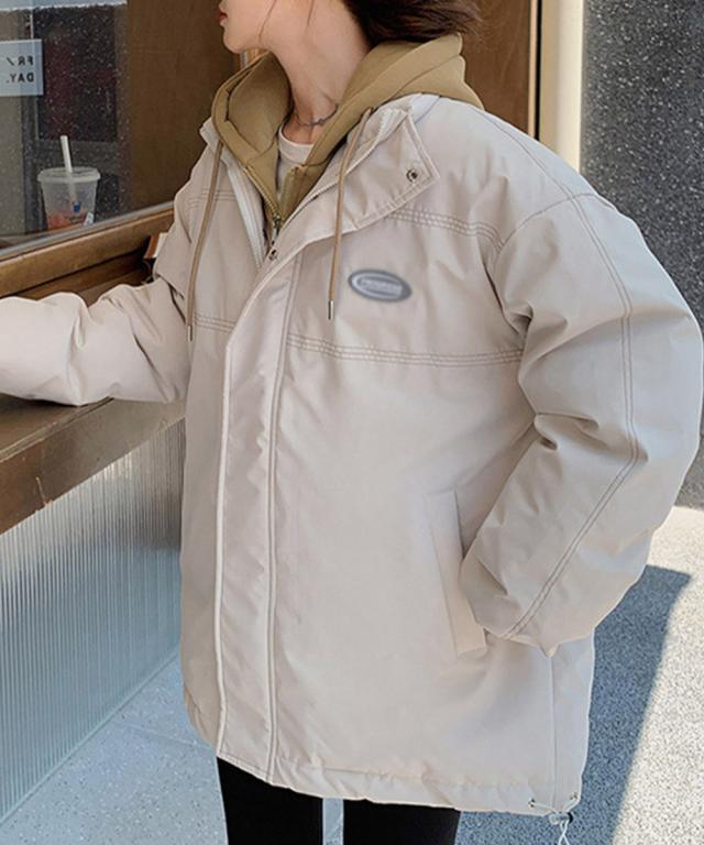 エコダウンジャケット フード付中綿コート 送料無料 即日発送-7