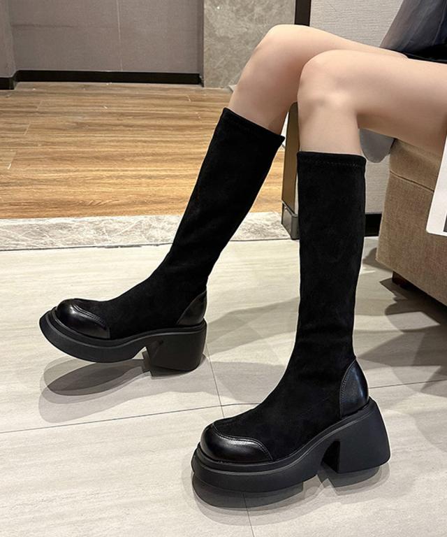 厚底ブーツ ニーハイブーツ ロングブーツ 送料無料 即日発送-1