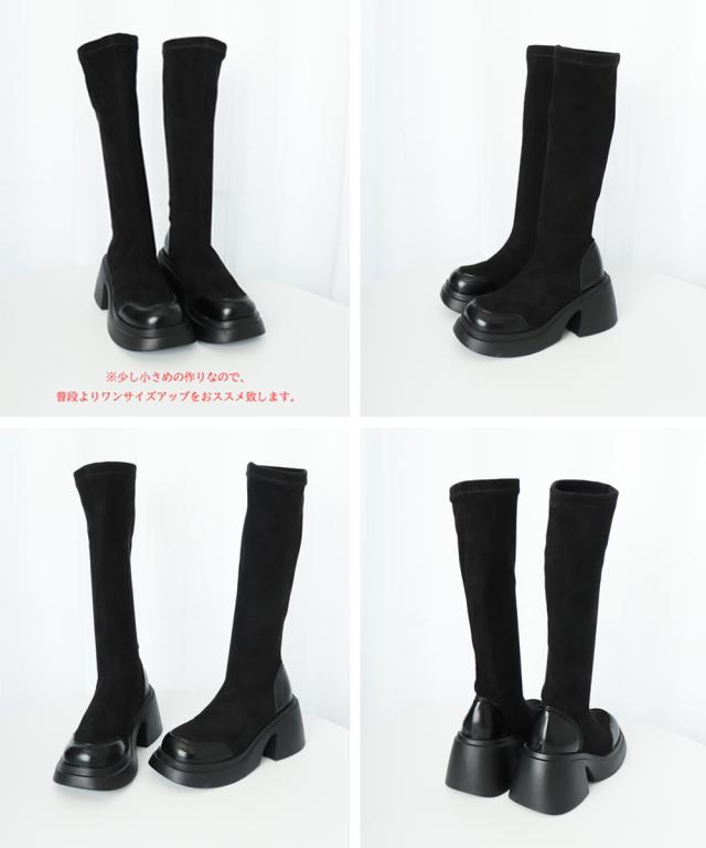 厚底ブーツ ニーハイブーツ ロングブーツ 送料無料 即日発送-8