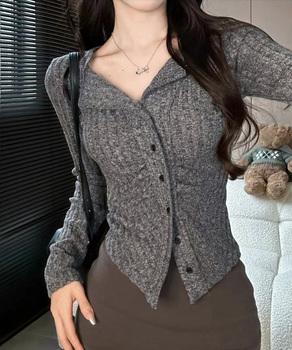 カーディガン vネック レディース SK20169788-4121 送料無料 即日発送-3