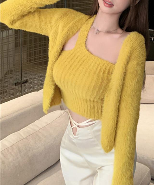 モヘアアンサンブルニット レディース 送料無料 即日発送-7