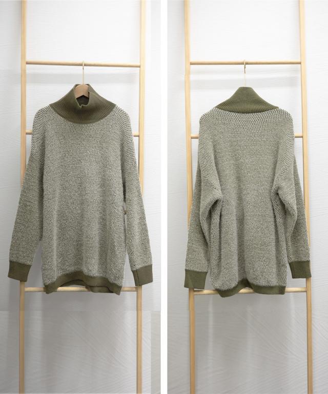 タートルネック ニットトップスレディース 送料無料 即日発送-2