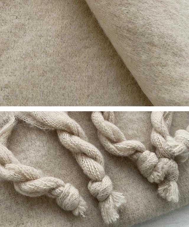 ボリュームマフラー大判 ツイストフリンジ 送料無料 即日発送-3