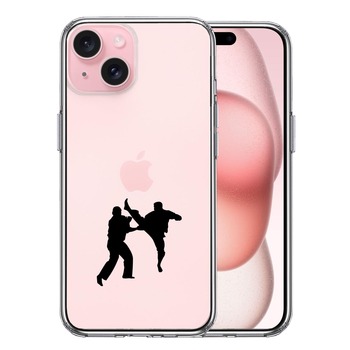 iPhone15Plus ケース クリア 空手２ スマホケース 側面ソフト 背面ハード ハイブリッド  送料無料-0