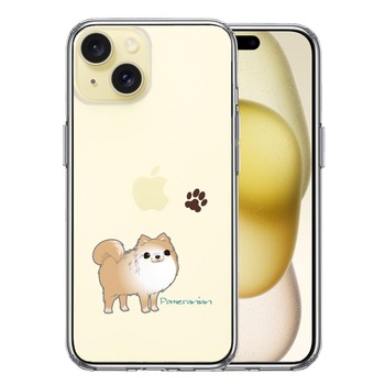 iPhone15 ケース クリア ポメラニアン 2 スマホケース 側面ソフト 背面ハード ハイブリッド  送料無料-0