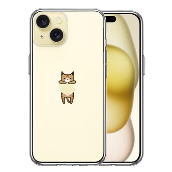 iPhone15 ケース クリア ぶらさがり にゃんこ 1 スマホケース 側面ソフト 背面ハード ハイブリッド 送料無料-0