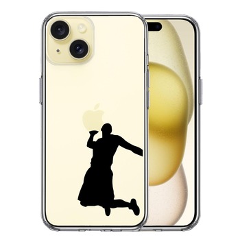 iPhone15 ケース クリア バスケットボール ダンクシュート２ スマホケース 側面ソフト 背面ハード ハイブリッド  送料無料-0