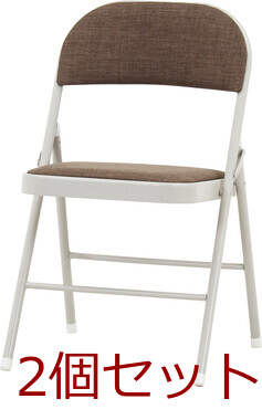 折リたたみチェア クッション付き 2脚セット 送料無料-2