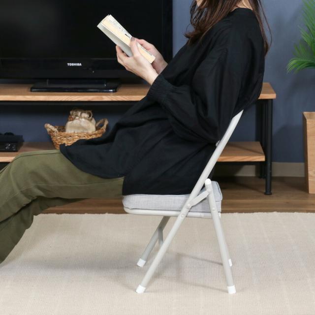 折リたたみチェア ロータイプ 6脚セット 送料無料-17