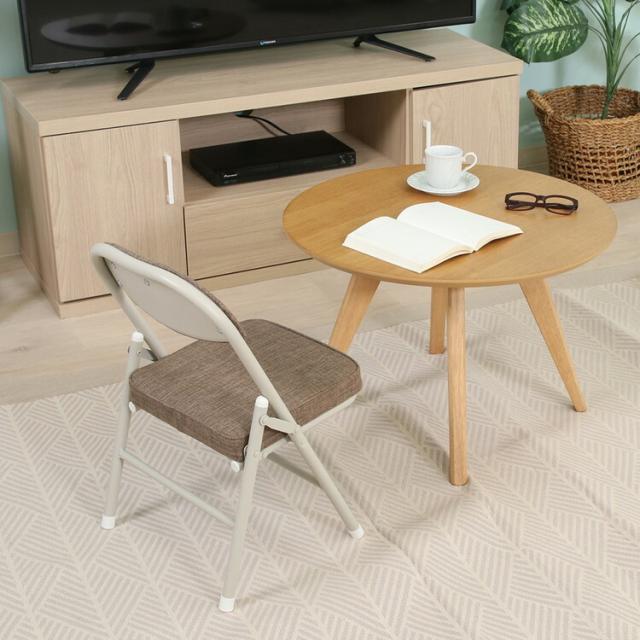 折リたたみチェア ロータイプ 6脚セット 送料無料-3