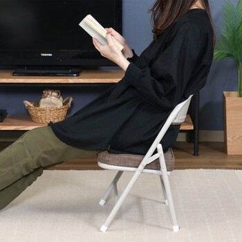 折リたたみチェア ロータイプ ワイド 4脚セット 送料無料-9