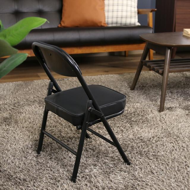 折リたたみチェア ロータイプPU 6脚セット 送料無料-13