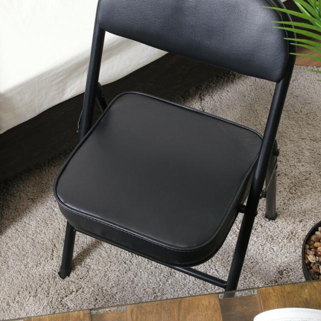 折リたたみチェア ロータイプPU 6脚セット 送料無料-14