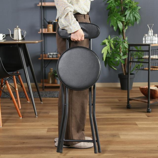 折リたたみチェアPU 4脚セット 送料無料-16