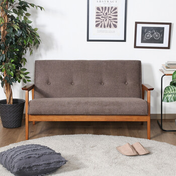 ソファー 厚手ファブリックソファ ミート 2P 送料無料-13