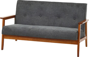 ソファー 厚手ファブリックソファ ミート 2P 送料無料-2