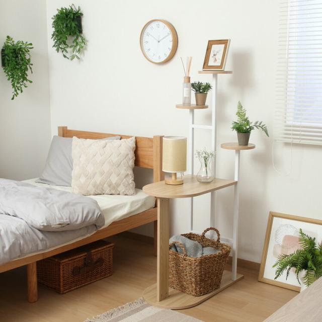 ディスプレイサイドテーブル W64 WH 送料無料-5