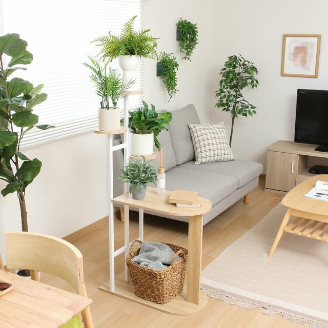 ディスプレイサイドテーブル W64 WH 送料無料-6