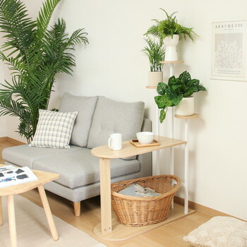 ディスプレイサイドテーブル W84 WH 送料無料-2