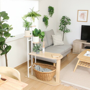 ディスプレイサイドテーブル W84 WH 送料無料-6