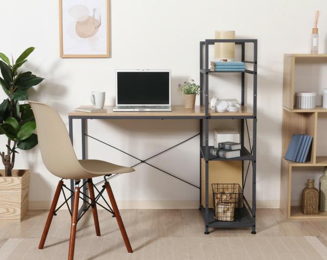 左右組み換えラック付きデスク ルカ 送料無料-11