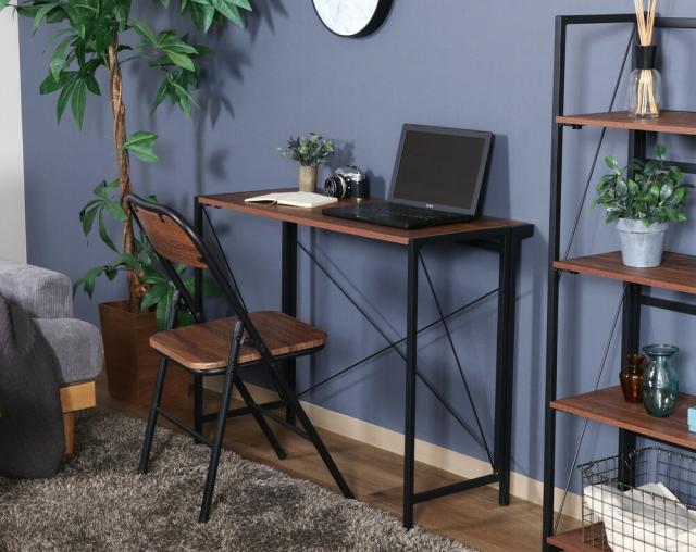 折リたたみデスク アロン BR 送料無料-1