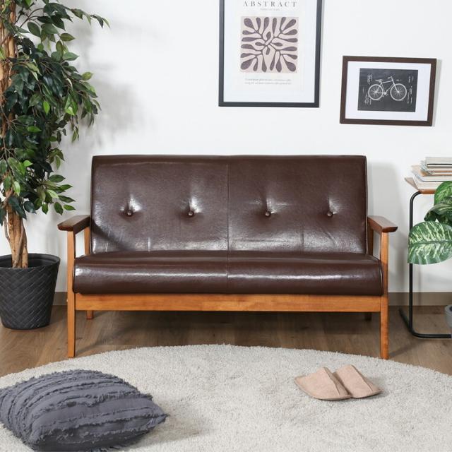 ソファー バイキャストPUソファ ミート 2P 送料無料-13