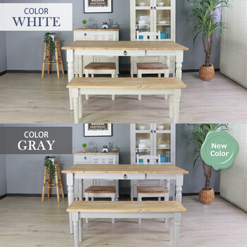 他人に見せたいダイニングベンチ グレー 送料無料-5