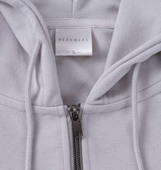 大きいサイズ BEAUMERE ダンボールバックエンボスプリントフルジップパーカー+半袖Tシャツ 3L 4L 5L 6L MC833611-14637 ラッピング可 送料無料 即日発送-4