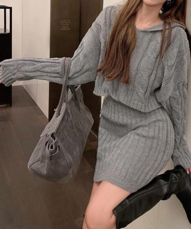 ニット ケーブルニットセットアップ 送料無料 即日発送-7