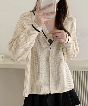 ニットカーディガン 秋冬セーター 送料無料 即日発送-0