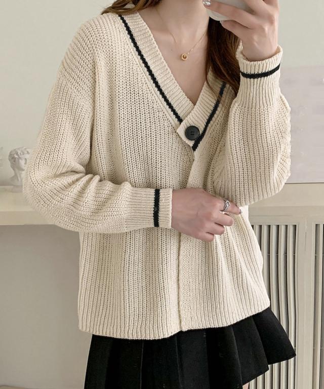 ニットカーディガン 秋冬セーター 送料無料 即日発送-5