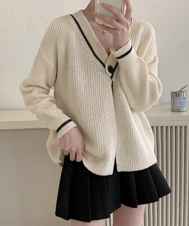 ニットカーディガン 秋冬セーター 送料無料 即日発送-6