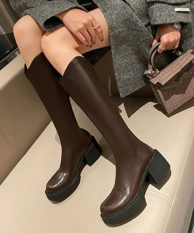 ロングブーツ 厚底 ジョッキーブーツ 送料無料 即日発送-7