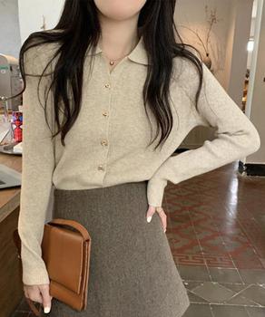 秋冬ニットトップス レディースニットポロ 送料無料 即日発送-5