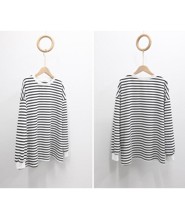 ボーダーTシャツ レディース 長袖ロンT 送料無料 即日発送-2