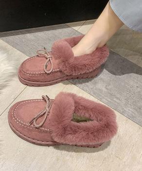 モカシン レディース ボアローファー冬靴 送料無料 即日発送-9