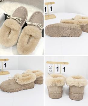 モカシン レディース ボアローファー冬靴 送料無料 即日発送-2