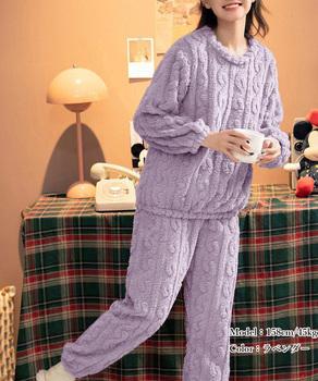 フリースパジャマ レディース 上下SK20215699-5003 送料無料 即日発送-6