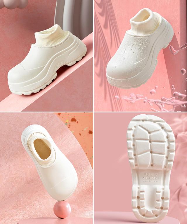 EVAショートブーツ ソックス風 裏起毛 送料無料 即日発送-2