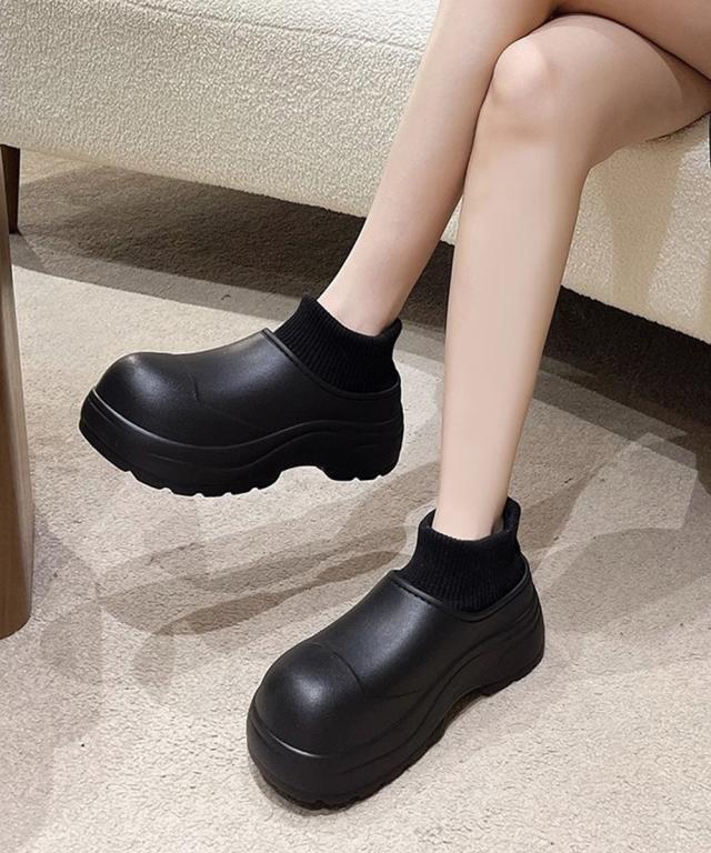 EVAショートブーツ ソックス風 裏起毛 送料無料 即日発送-4