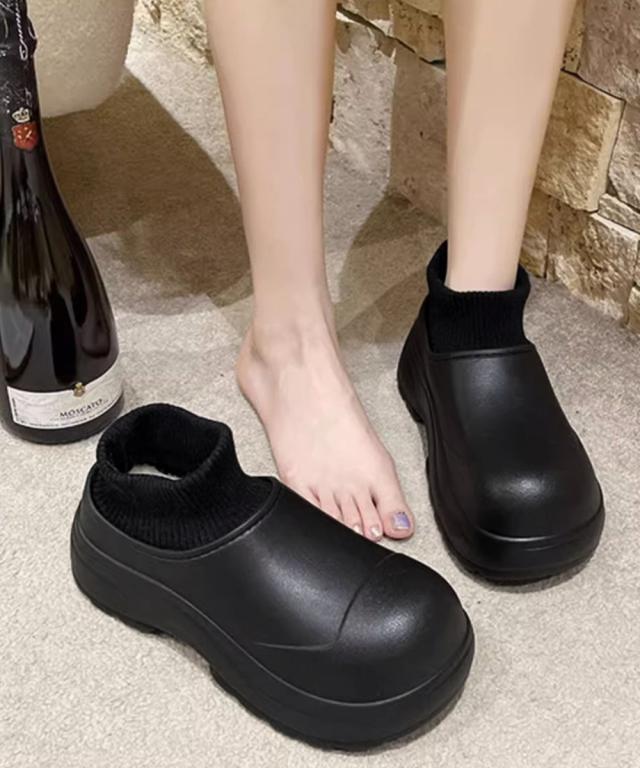 EVAショートブーツ ソックス風 裏起毛 送料無料 即日発送-5