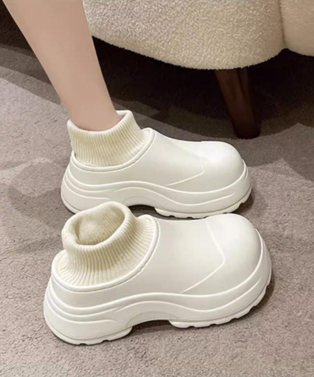 EVAショートブーツ ソックス風 裏起毛 送料無料 即日発送-6