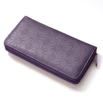 長財布 MOMO 牛革型押しラウンドファスナー長財布 AN 3169 3色展開 背面ポケット付きレディース長財布 送料無料-7